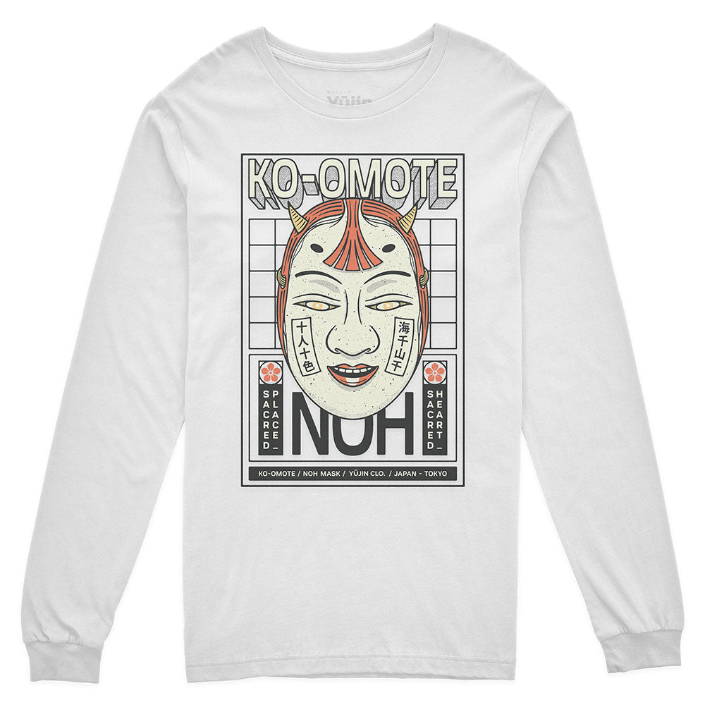Yūjin Clothing Ko-Omote long sleeve T-shirt in black, featuring a comfortable fit and minimalist design with logo detail.