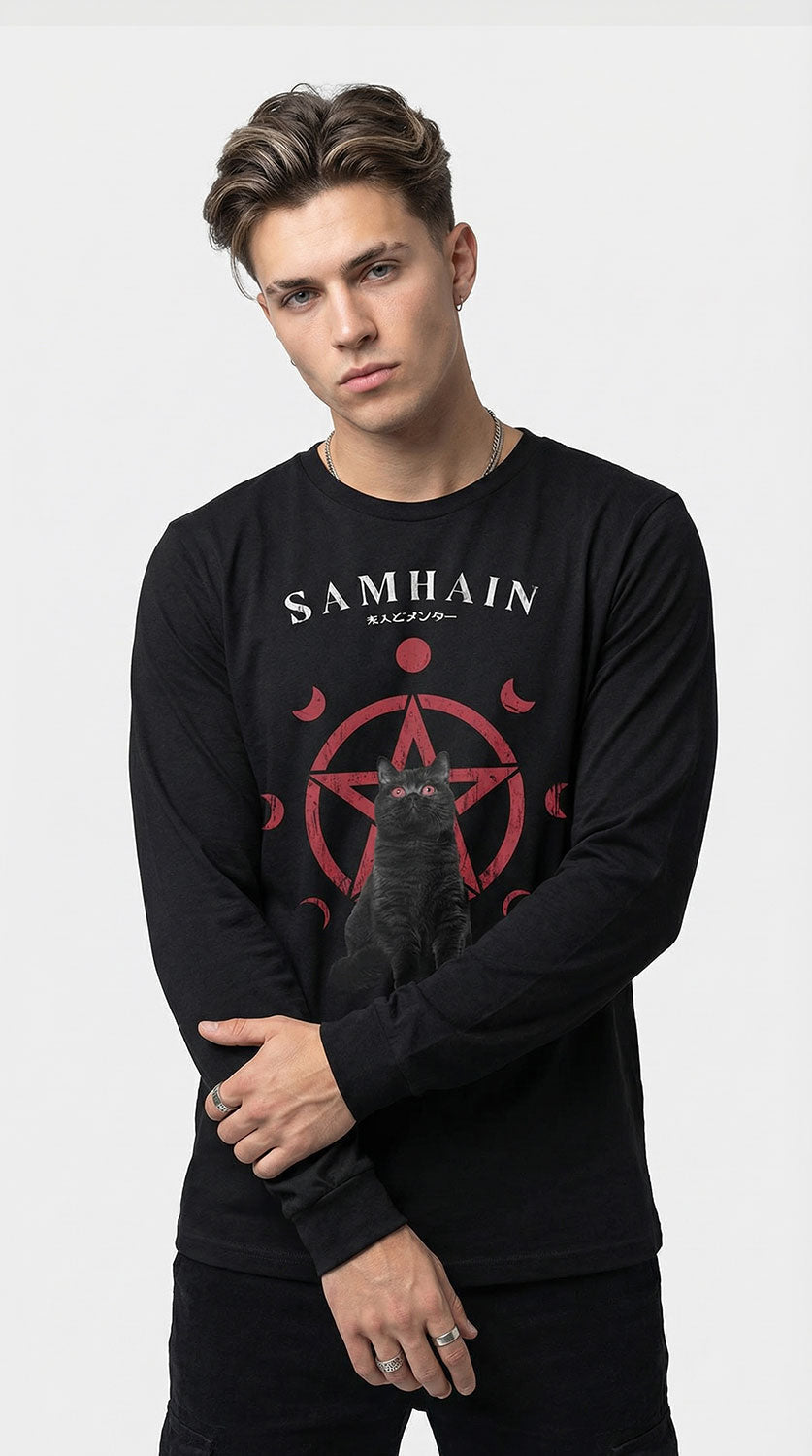 Samhain Cat Long Sleeve T-Shirt
