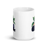 Yūjin Clothing Chilling Cat Mug featuring a playful cat design, ceramic mug perfect for coffee or tea enjoyment.