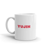 Yūjin Clothing Hitotsume-Kozō Mug featuring a unique one-eyed face design on a ceramic coffee mug.