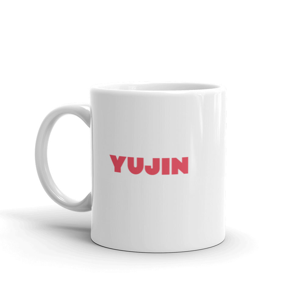 Yūjin Clothing Hitotsume-Kozō Mug featuring a unique one-eyed face design on a ceramic coffee mug.