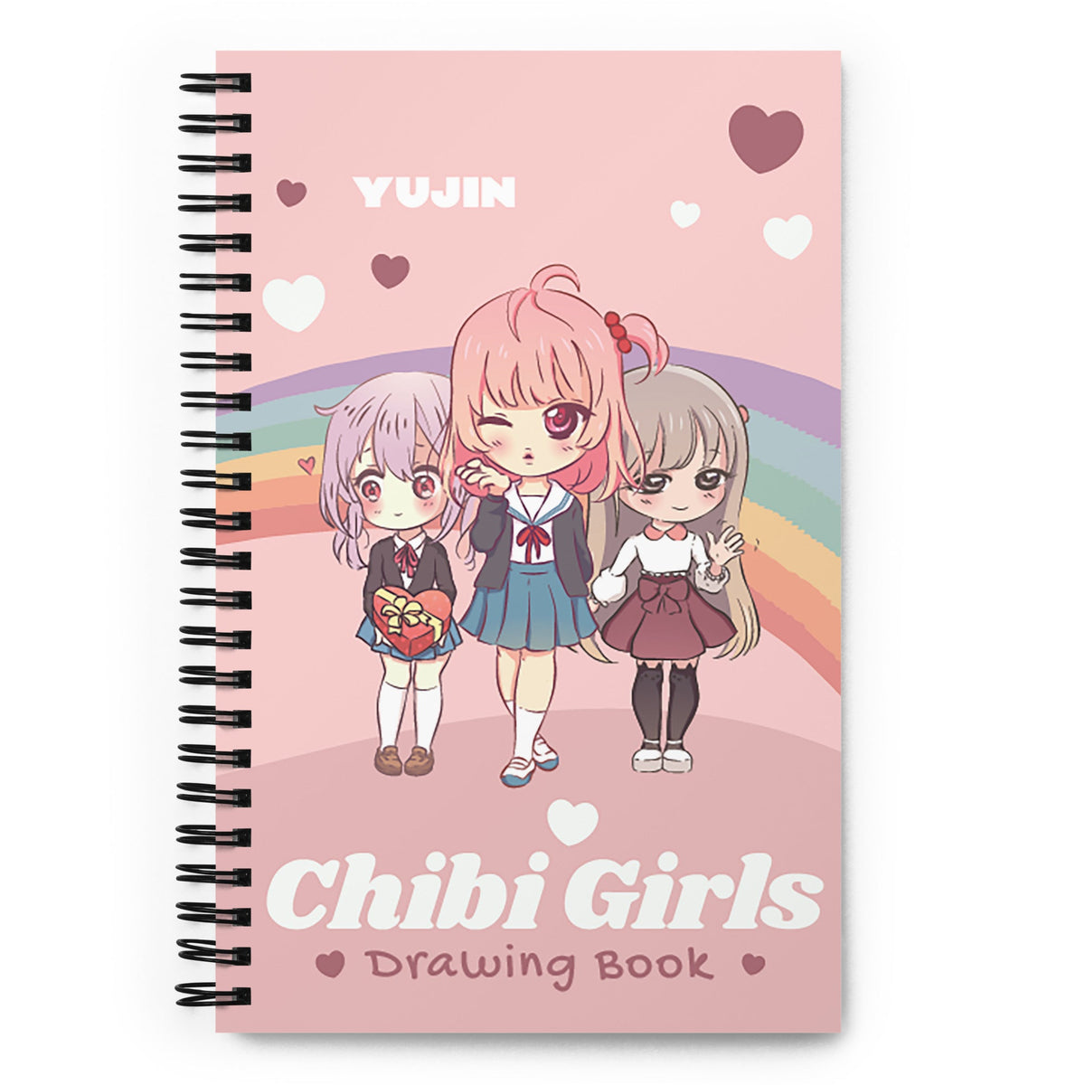 Yūjin Clothing Chibi Girls drawing notebook with illustrated cover, perfect for sketches and notes, featuring cute chibi girl artwork.