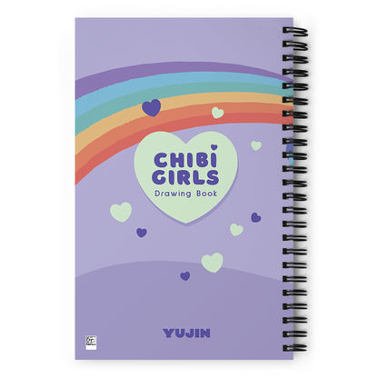 Yūjin Clothing Chibi Girls Notebook featuring cute illustrated cover with charming chibi girl characters on the front.
