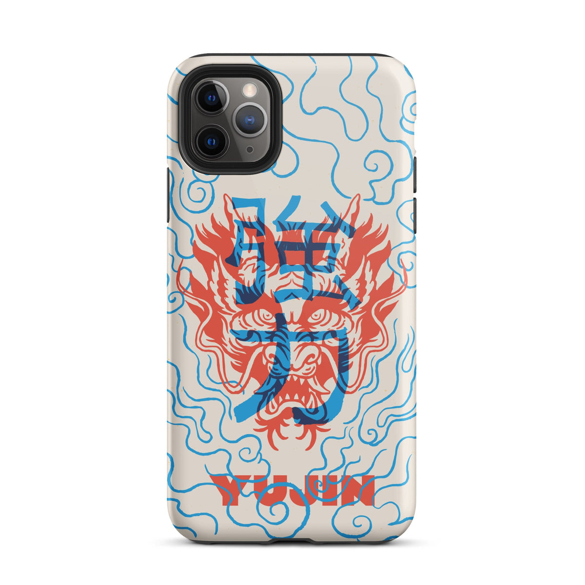 Yūjin Clothing Dragon Vibe Tough iPhone case with vibrant dragon design and durable protective features for iPhone models.