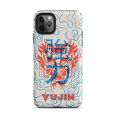 Dragon Vibe Tough iPhone Case by Yūjin Clothing, featuring a durable design with dragon-themed artwork for iPhone protection.