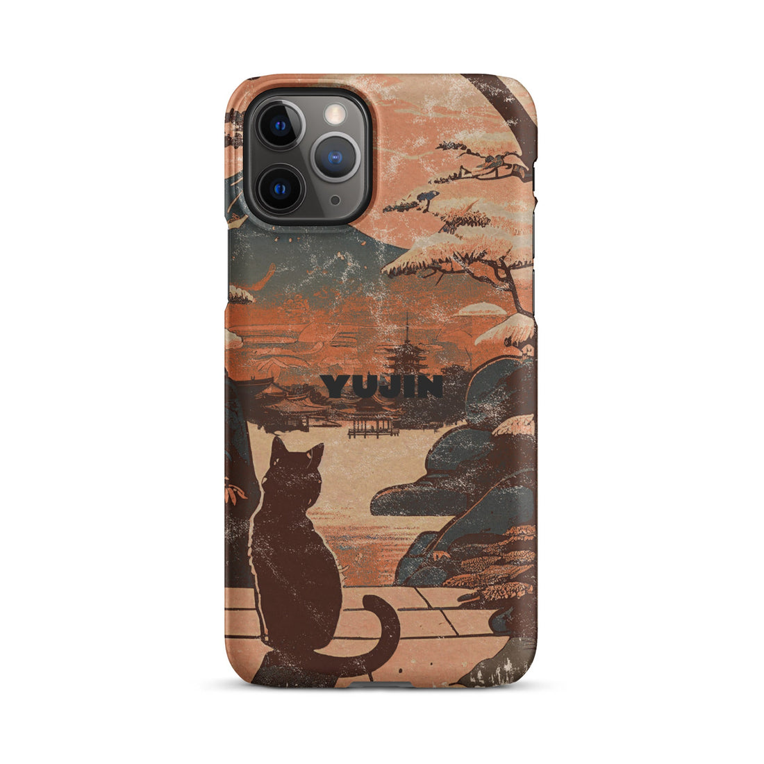Japanese Cat iPhone® Snap Case featuring a colorful cat design, made by Yūjin Clothing for stylish iPhone protection.