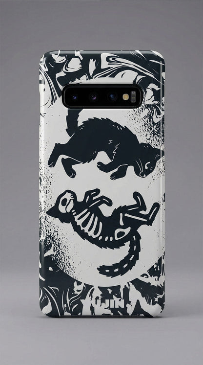 Yūjin Clothing Circle Of Life Cat Samsung® Snap Phone Case with artistic design and durable protective cover for Galaxy smartphones.