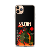 Yūjin Clothing Fire Flame iPhone Case showing a fiery flame design on a protective phone case for iPhone models.
