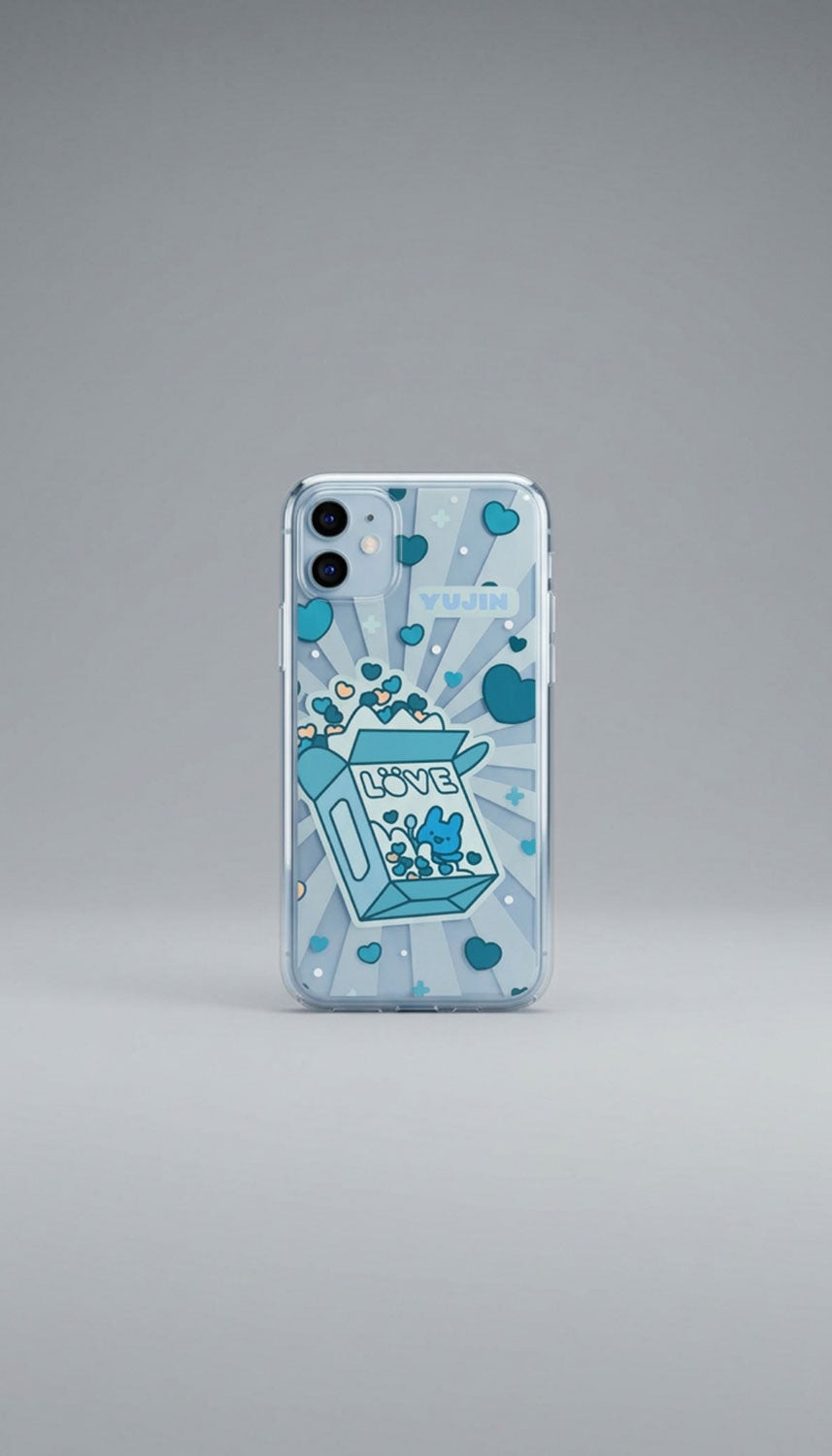 Love-themed iPhone case by Yūjin Clothing featuring a stylish, protective phone cover with a love design.
