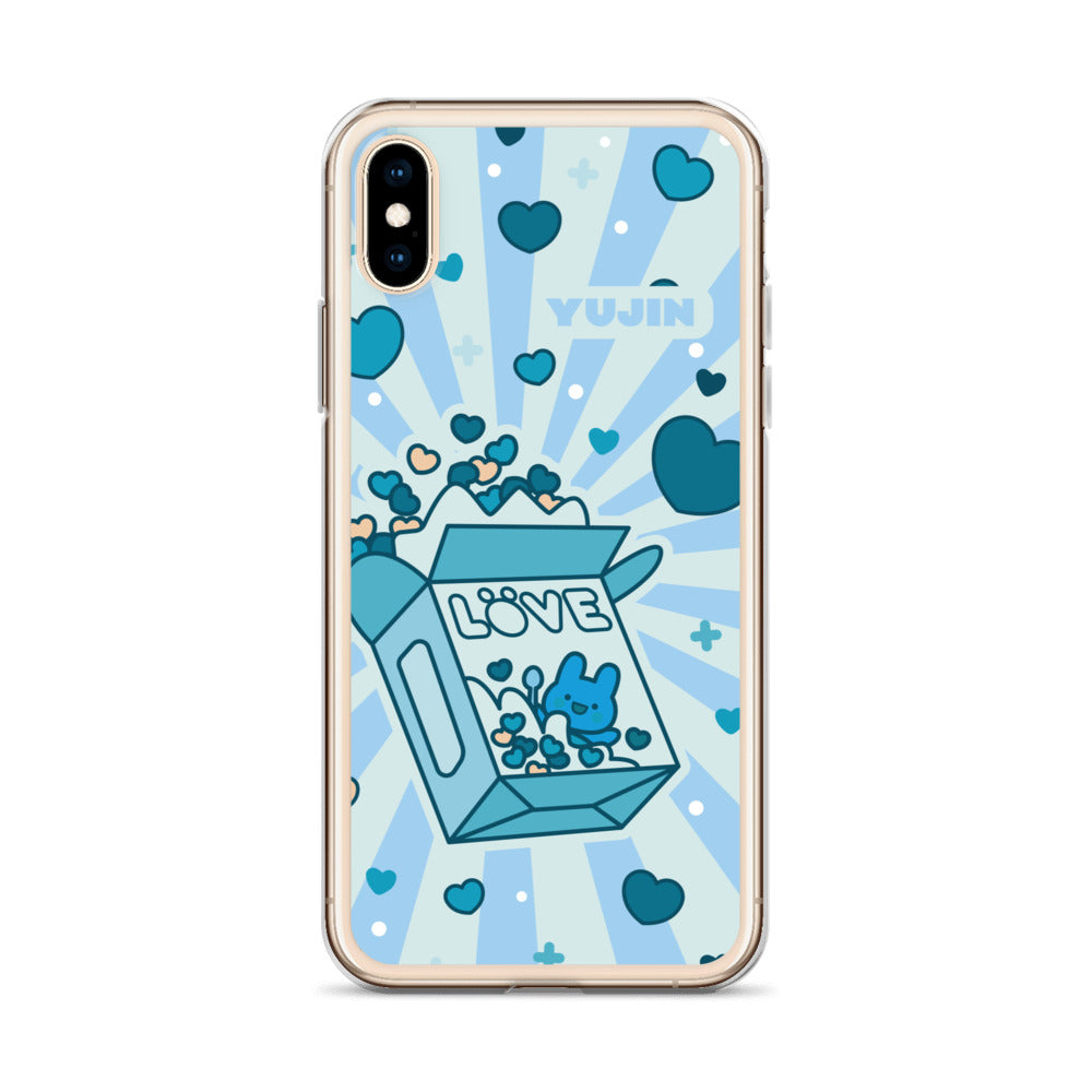 Love iPhone case by Yūjin Clothing, featuring a stylish design, fits iPhone model, with a protective, slim profile and colorful pattern.