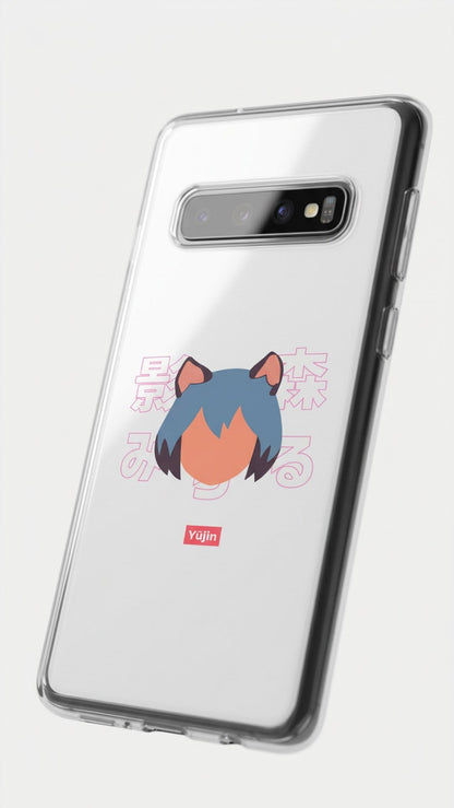 Yūjin Clothing Katzu Samsung phone case with stylish design and protective bumper, fits Galaxy models snugly.
