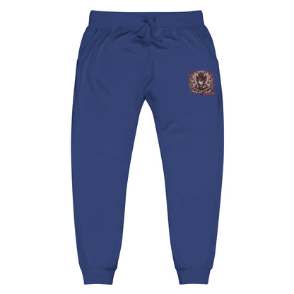 Yūjin Clothing Fire God sweatpants with bold flame graphic, comfortable fit, and casual style for streetwear or lounge wear.