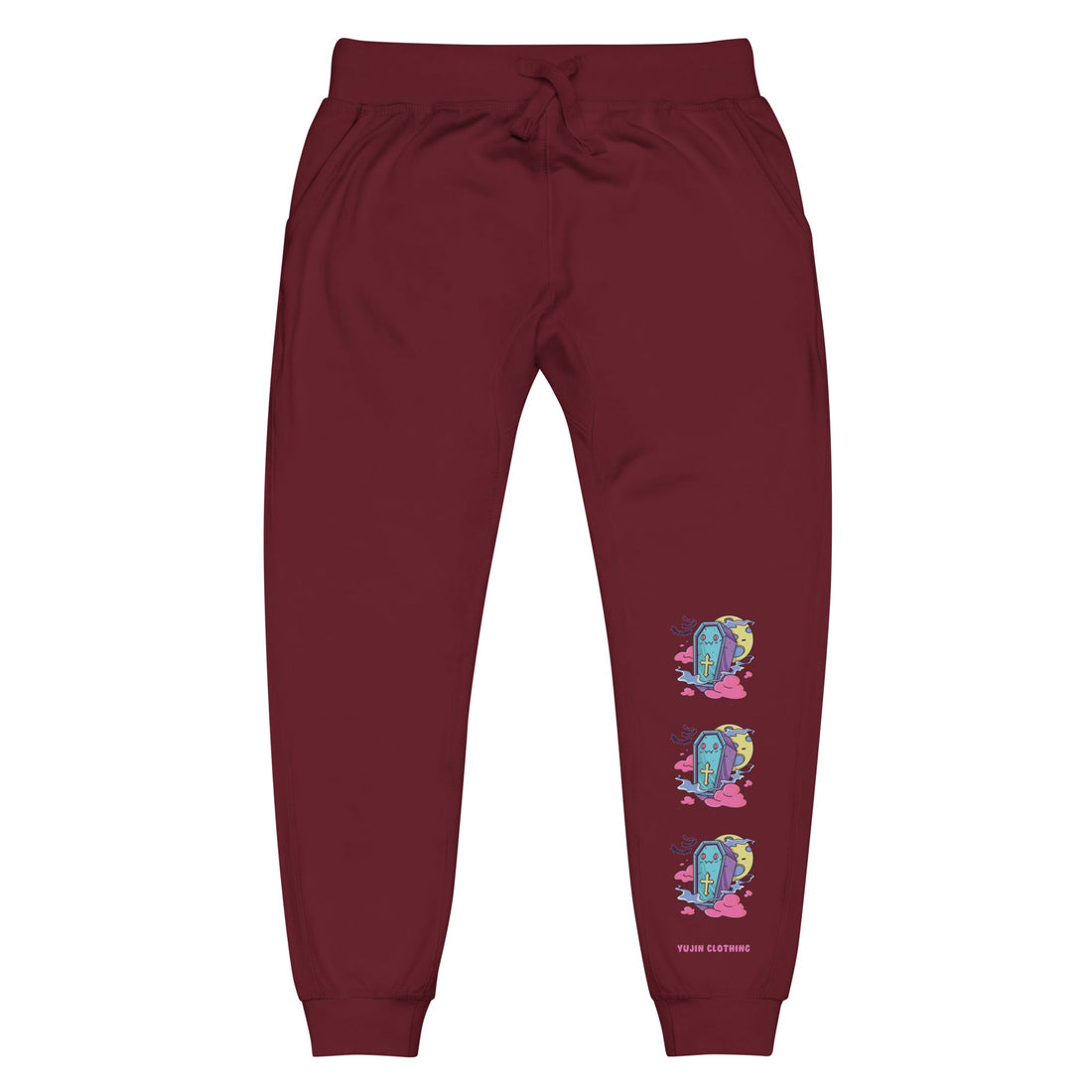 Yūjin Clothing Happy Life sweatpants with a relaxed fit and soft fabric, ideal for comfortable casual wear and everyday comfort.