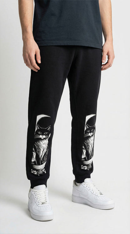 Moon And Cat Sweatpants