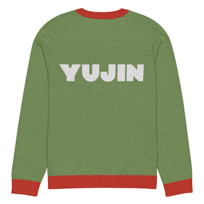 Yūjin Clothing Christmas Hater Cat sweatshirt featuring a festive design with a cat graphic and holiday-themed details.