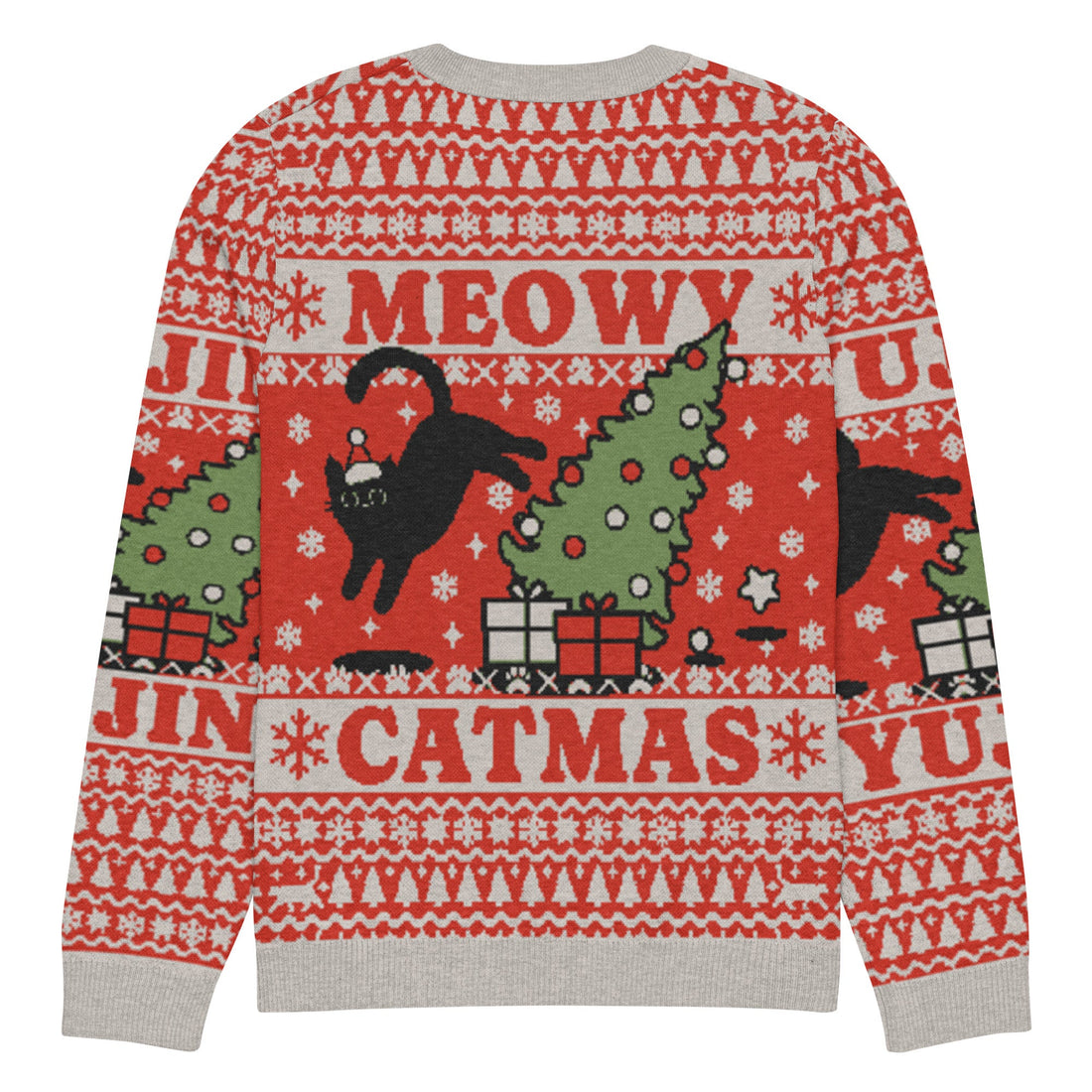 Meowy Catmas Cat Christmas Ugly Sweatshirt