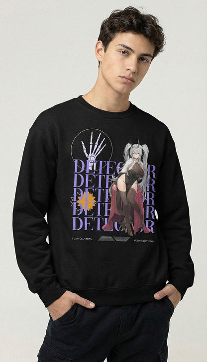 Yūjin Clothing Detector sweatshirt featuring a comfortable fit, casual style, and a bold detector graphic on the front.
