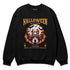 Yūjin Clothing Halloween sweatshirt with spooky festive design, featuring soft fabric and comfortable fit for fall and Halloween wear.