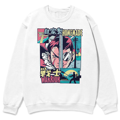 Homemade Warrior sweatshirt by Yūjin Clothing featuring a comfortable fit and graphic design, ideal for casual wear.