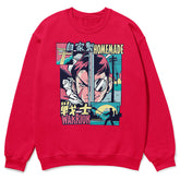 Homemade Warrior sweatshirt by Yūjin Clothing featuring a comfortable fit and detailed graphic design on soft fabric.