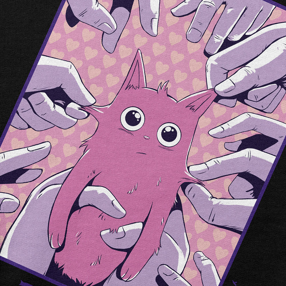 Yūjin Clothing Lovely Cat sweatshirt featuring a cute cat graphic, soft fabric, and cozy fit for casual wear.