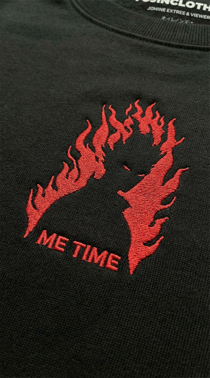 Yūjin Clothing Me Time sweatshirt featuring a cozy, relaxed fit with a soft fabric and casual style, perfect for comfortable wear.