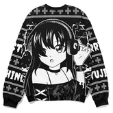 Dark Christmas Ugly Sweatshirt by Yūjin Clothing featuring festive holiday-themed design and cozy fabric, ideal for holiday celebrations.
