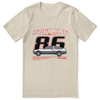 Yūjin Clothing Drift King T-Shirt featuring bold graphic design and comfortable fit, perfect for casual streetwear style.