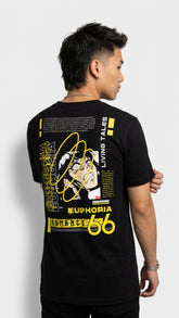 Yūjin Clothing Euphoria T-Shirt with vibrant graphic design, casual fit, and comfortable fabric for everyday wear.