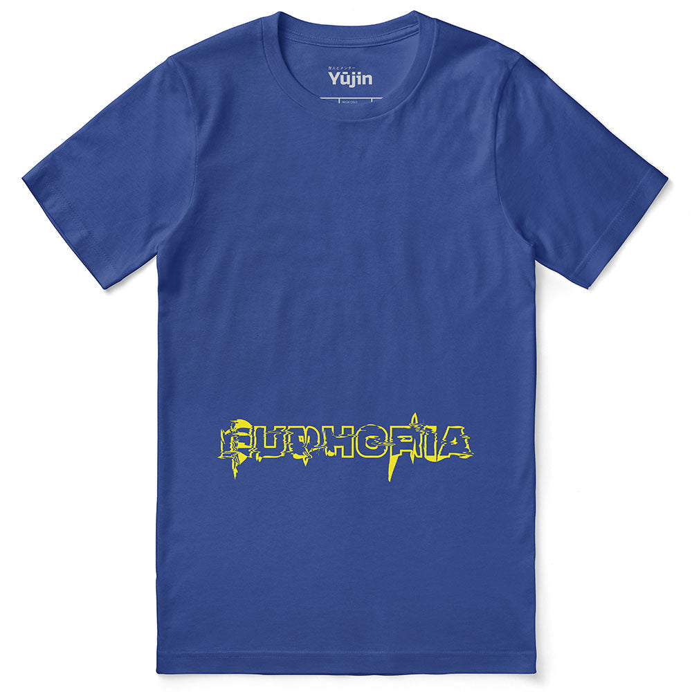 Yūjin Clothing Euphoria T-Shirt in vibrant colors, featuring a stylish fit and comfortable fabric, perfect for casual wear.