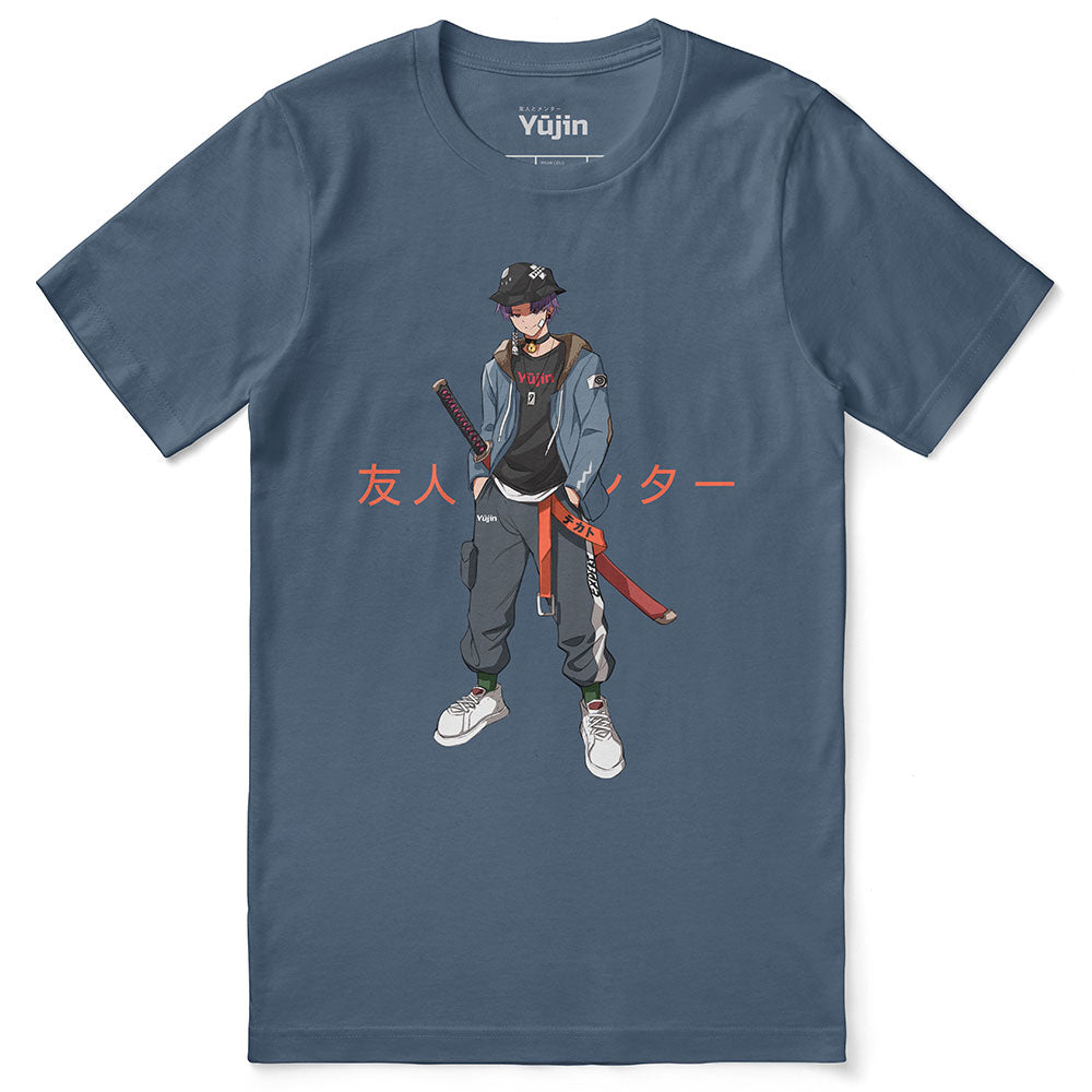 Yūjin Clothing Expert T-Shirt in black with minimalist logo, comfortable cotton fabric, casual fit, suitable for everyday wear.