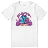 Yūjin Clothing Flames T-Shirt featuring a vibrant flame graphic design on a casual cotton t-shirt for men and women.