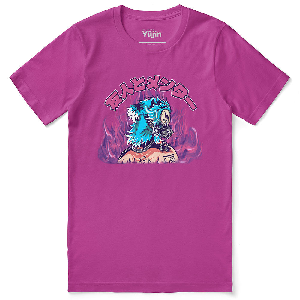 Yūjin Clothing Flames T-Shirt featuring a bold flame graphic design on a casual cotton tee.
