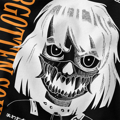 Black Forgotten Soul T-Shirt by Yūjin Clothing featuring a graphic design on the front, casual fit, and soft cotton fabric.