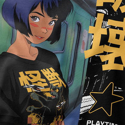 Cat Destroyer And Girl T-Shirt