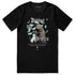Yūjin Clothing Digging My Own Graves cat T-Shirt featuring a graphic of a cat digging with bold text on a black fabric background.