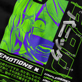 Yūjin Clothing Emotions T-Shirt featuring a colorful graphic design on a comfortable casual T-shirt for everyday wear.