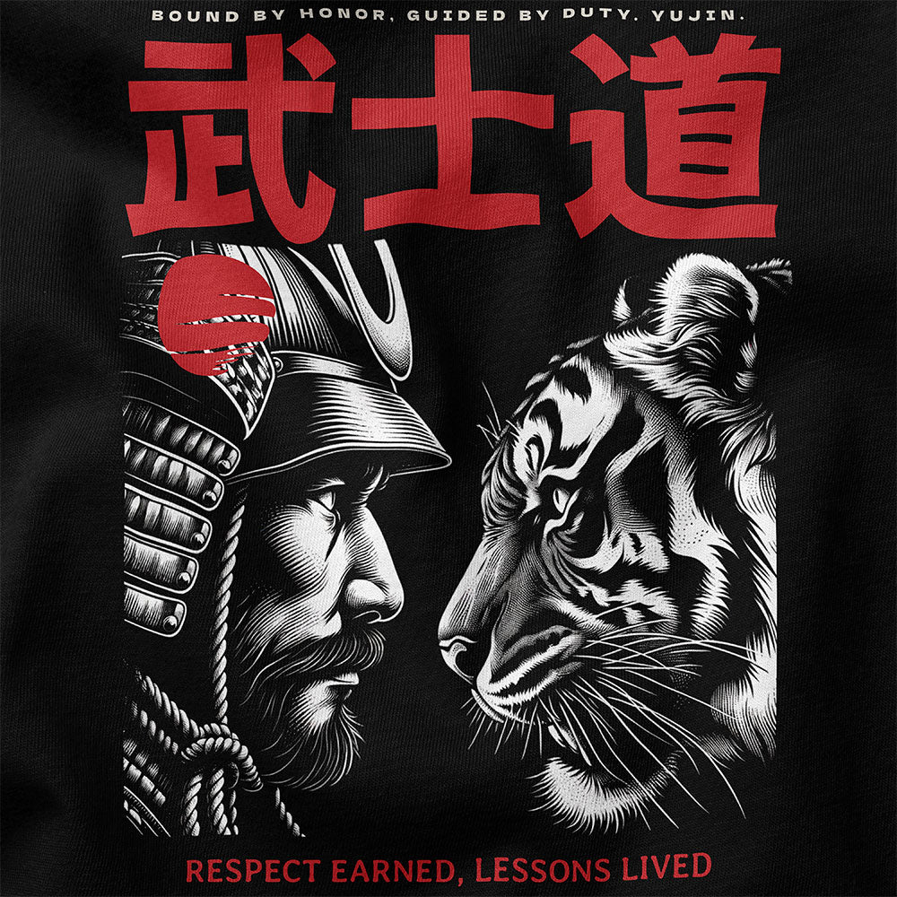 Honor T-Shirt by Yūjin Clothing featuring a comfortable fit and stylish design, shown in a casual, everyday wear setting.