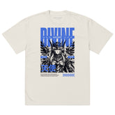 Yūjin Clothing Divine Ascent oversized faded T-shirt with distressed design and relaxed fit, showcasing casual streetwear style.