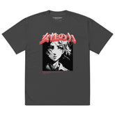 Yūjin Clothing Josei no Chikara oversized faded T-shirt with relaxed fit and distressed design on soft cotton fabric.