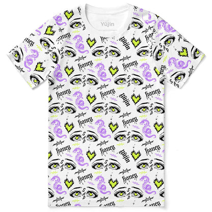 Yellow Honey T-Shirt from Yūjin Clothing featuring a comfortable fit and casual style.
