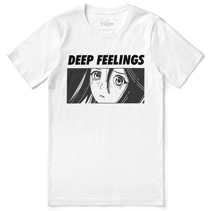 Yūjin Clothing Deep Feelings T-Shirt featuring a comfortable fit and stylish design, perfect for casual wear.