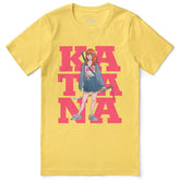 Yūjin Clothing Katana T-Shirt featuring a graphic design of a katana sword on a casual black cotton tee.
