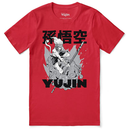 Yūjin Clothing Magic Monkey T-Shirt featuring a playful monkey graphic on a casual cotton T-shirt for men and women.