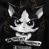 Yūjin Clothing Hungry Cat T-Shirt featuring a colorful cat graphic on a casual cotton tee.