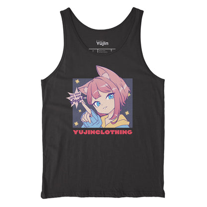 Yūjin Clothing booped tank top featuring a relaxed fit and stylish design, perfect for casual wear.