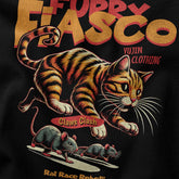 Yūjin Clothing Furry Fiasco Cat Tank Top featuring a soft, furry cat graphic on a comfortable sleeveless tank top.