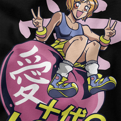 Yūjin Clothing Love Tank Top featuring a sleeveless design with a printed love graphic on soft fabric.