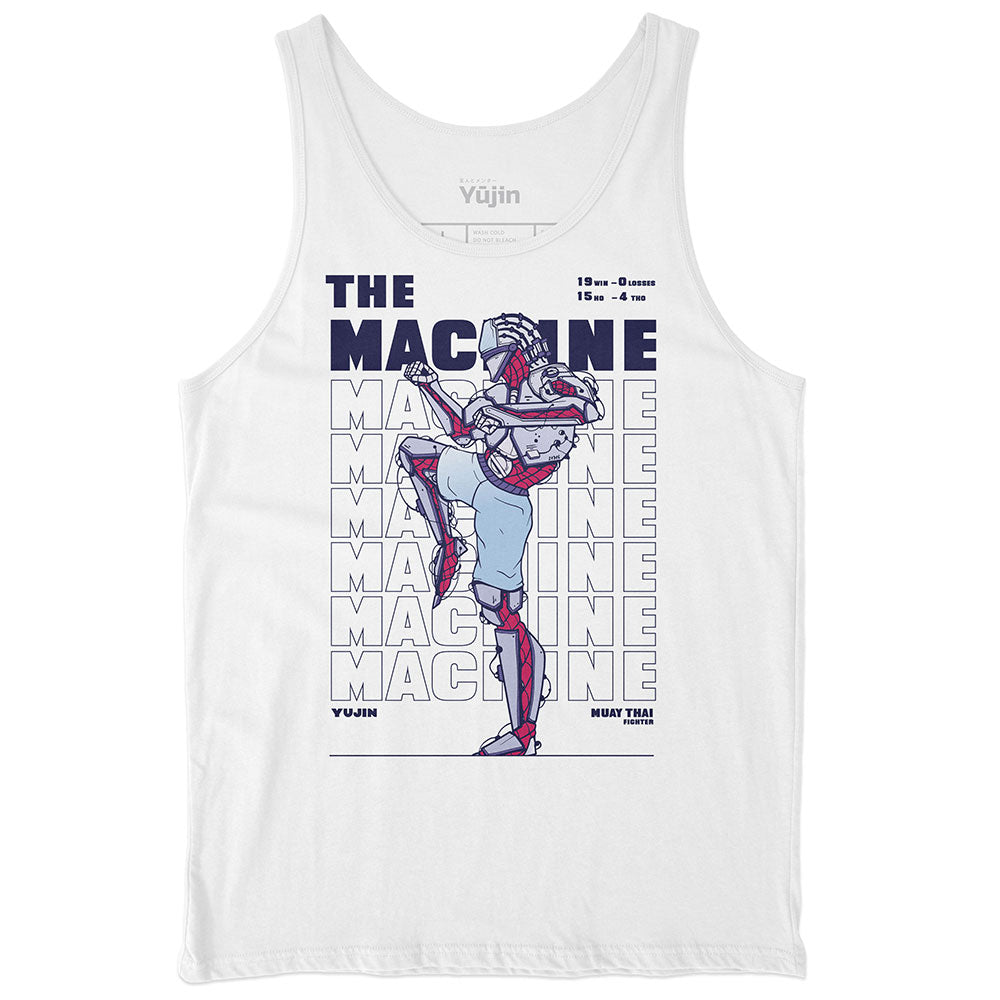 Yūjin Clothing Muay Thai Fighter tank top featuring martial arts-inspired design and breathable fabric for active wear.