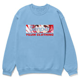 Yūjin Clothing Senpai sweatshirt featuring a comfortable fit, soft fabric, and stylish design in a casual, trendy style.